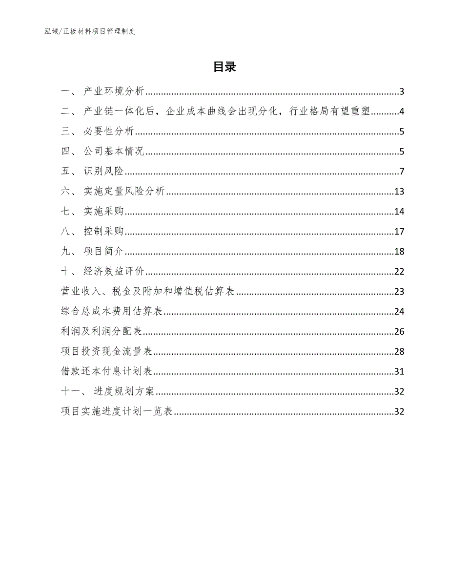 正极材料项目管理制度（范文）_第2页