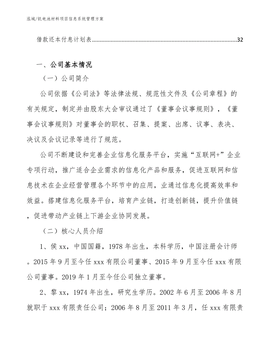 钒电池材料项目信息系统管理方案【范文】_第2页