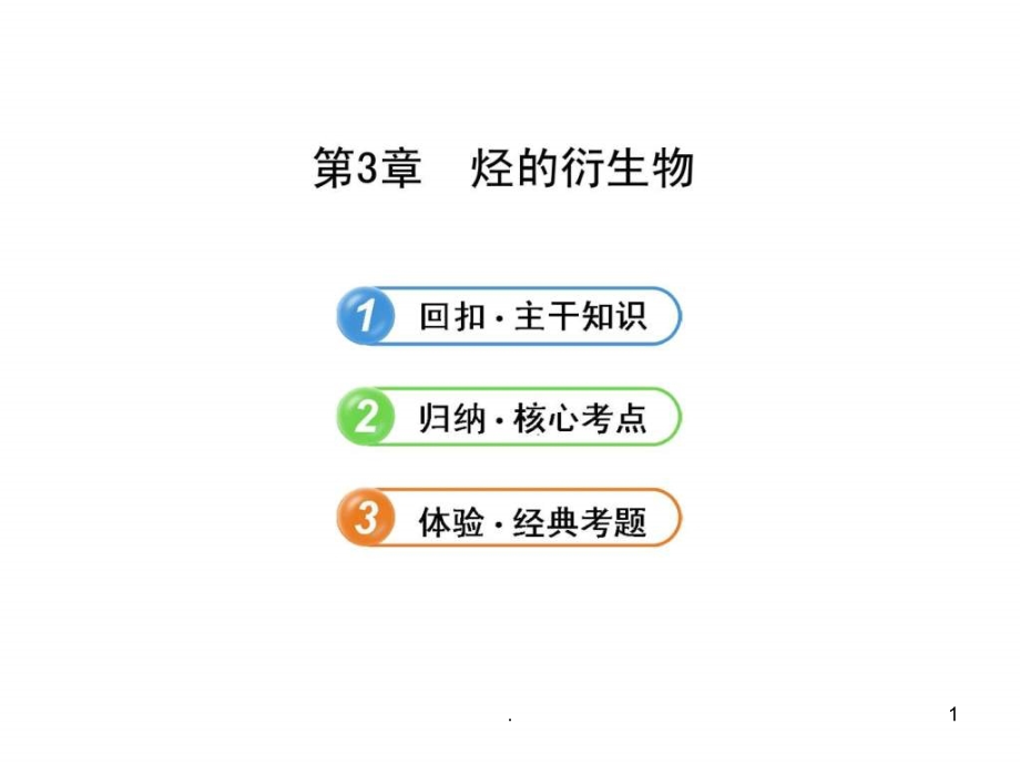 2022化学2022高三化学一轮复习精品课件-选修5.3烃的衍生物_第1页