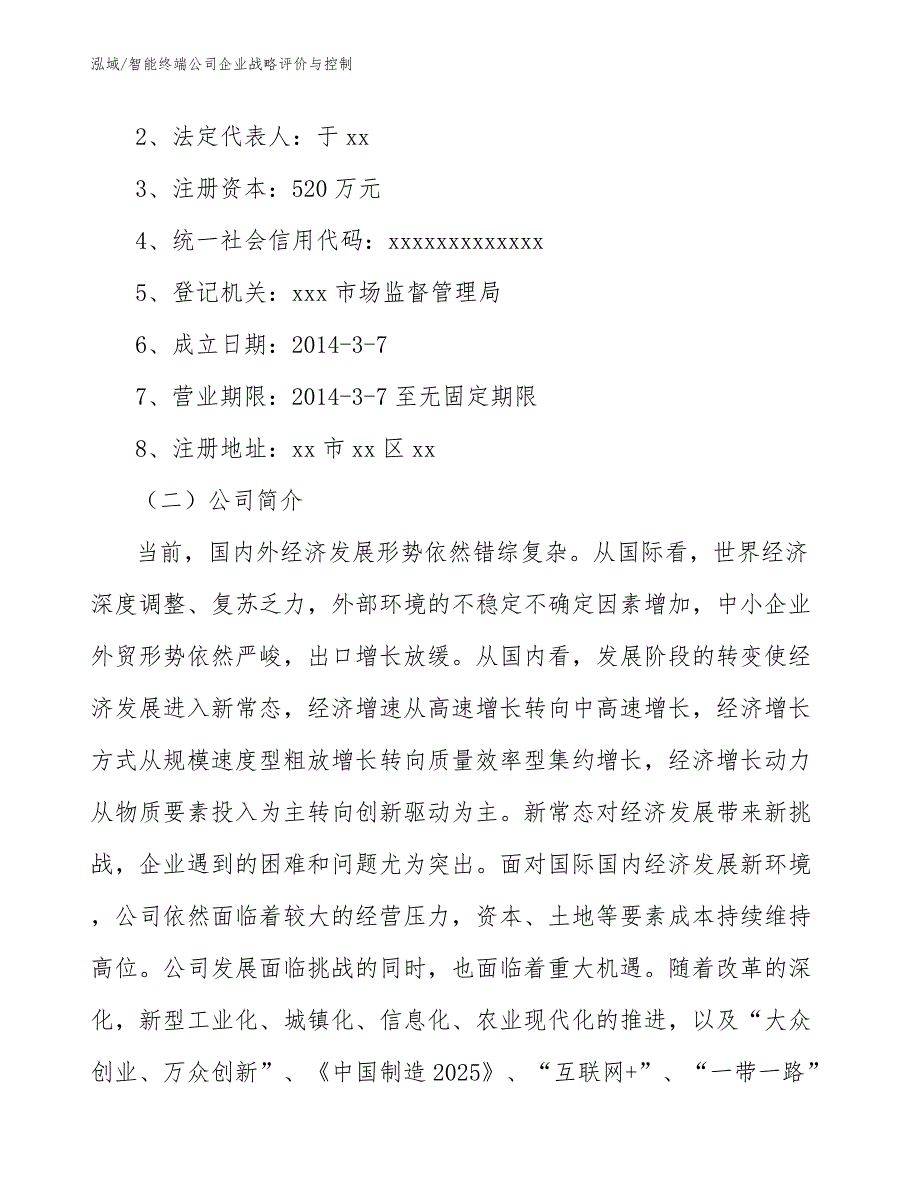 智能终端公司企业战略评价与控制_第2页