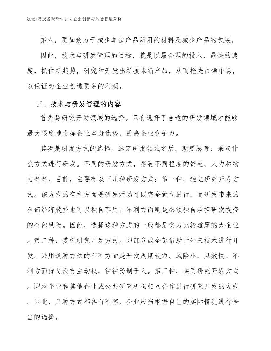 粘胶基碳纤维公司企业创新与风险管理分析【参考】_第5页