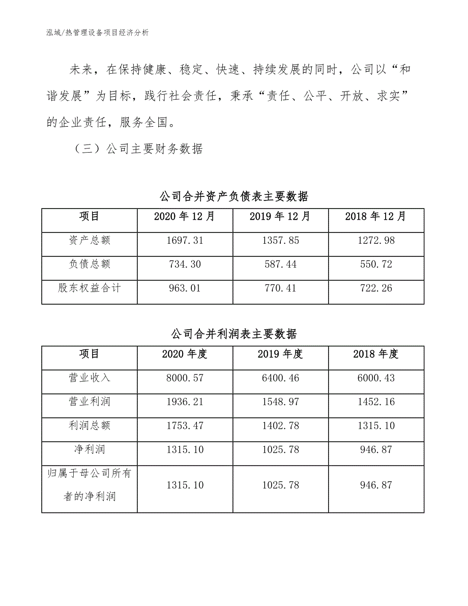 热管理设备项目经济分析【范文】_第4页