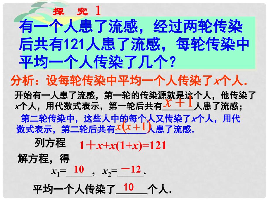 内蒙古鄂尔多斯市康巴什新区第二中学九年级数学上册 第22章 一元二次方程 22.3 实际问题与一元二次方程课件2 新人教版_第2页