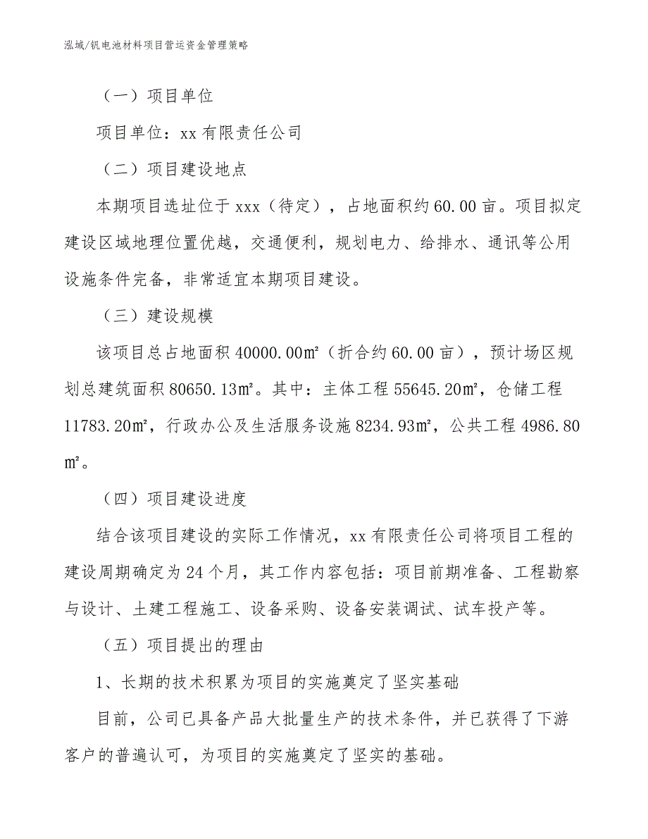 钒电池材料项目营运资金管理策略（参考）_第3页