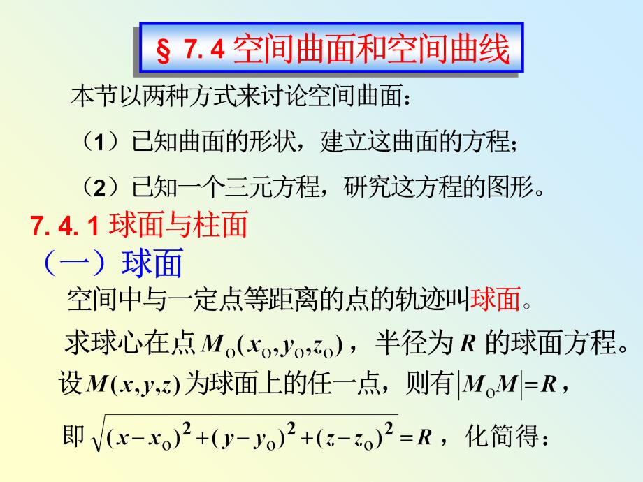 空间曲面和空间曲线6课件_第1页