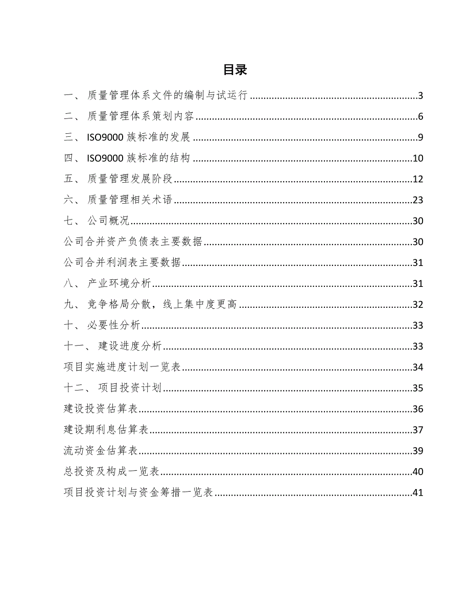 防晒服项目质量管理体系建立与运行方案（范文）_第2页