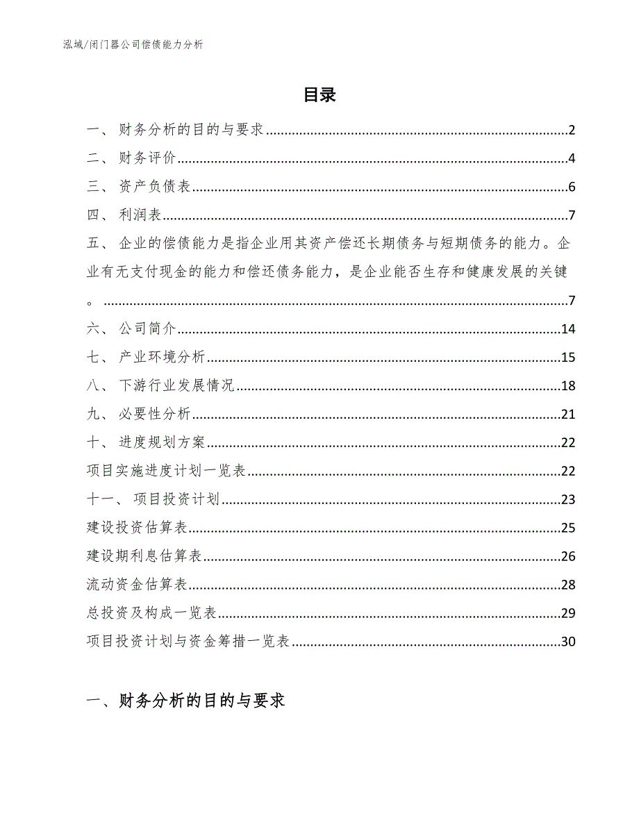 闭门器公司偿债能力分析_第2页