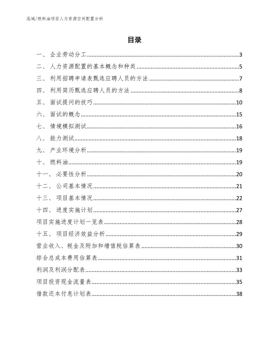 燃料油项目人力资源空间配置分析_参考_第2页