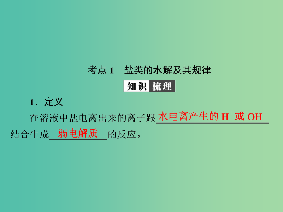 2022化学2022高考化学一轮复习第8章水溶液中的离子平衡第3节盐类的水解_第4页