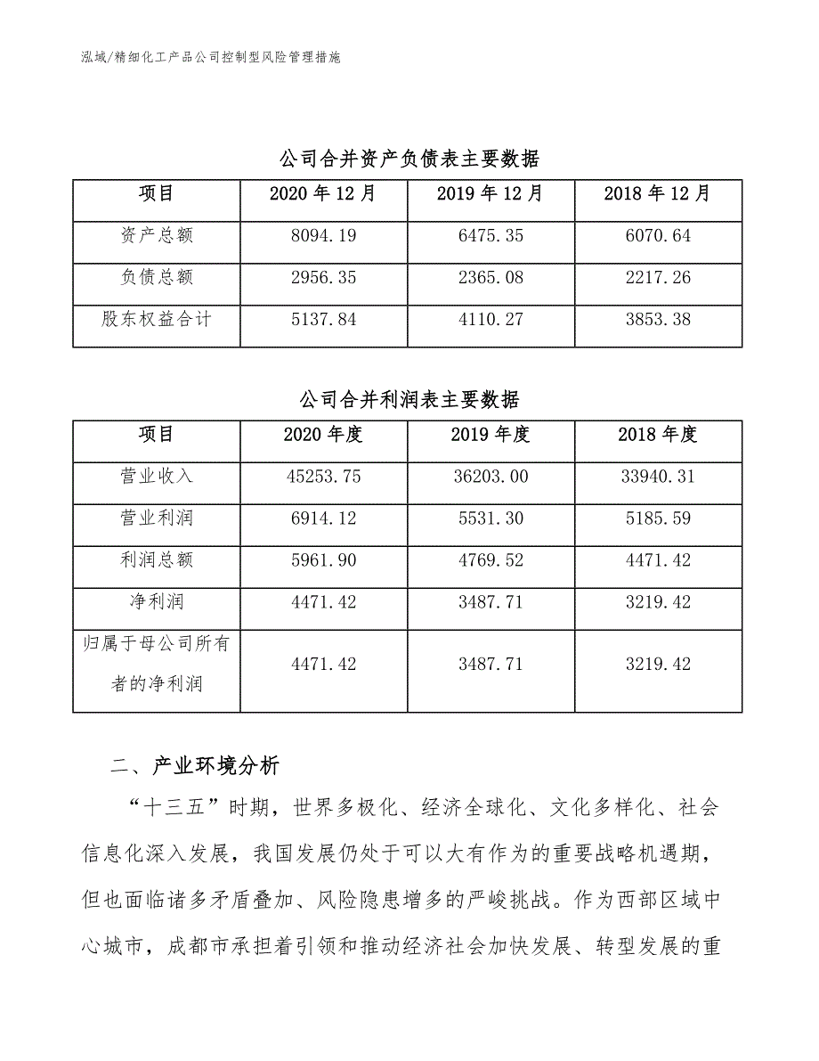 精细化工产品公司控制型风险管理措施_第4页