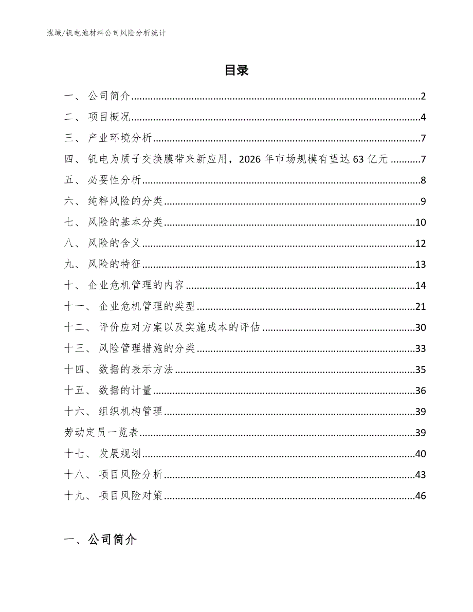 钒电池材料公司风险分析统计（范文）_第2页