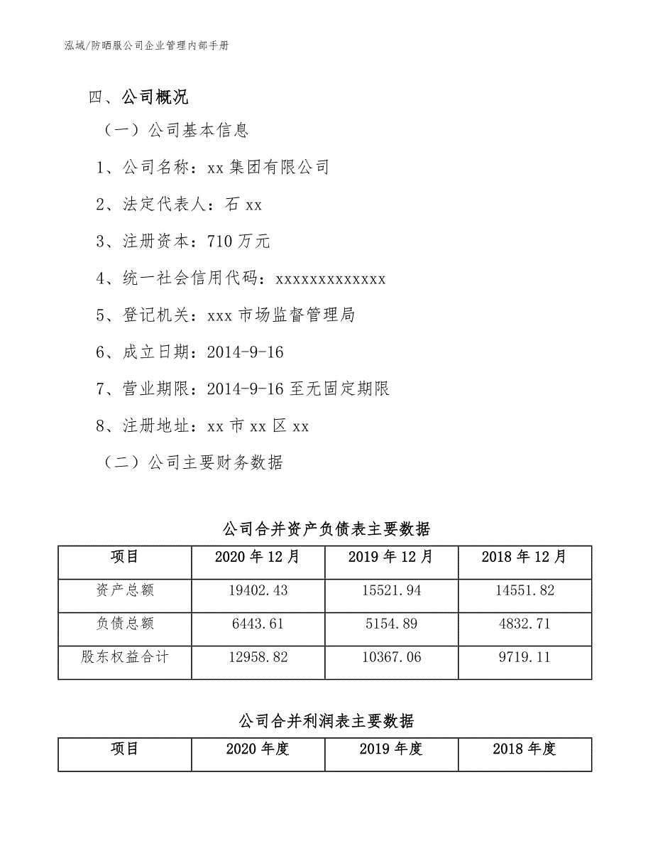 防晒服公司企业管理内部手册（范文）_第4页