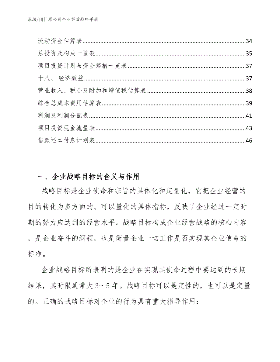 闭门器公司企业经营战略手册_第2页