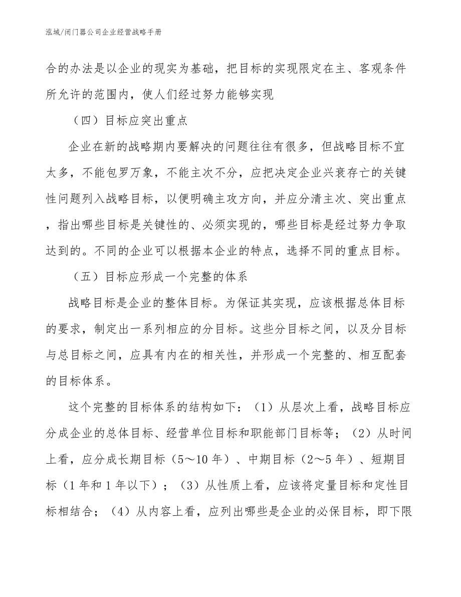 闭门器公司企业经营战略手册_第5页