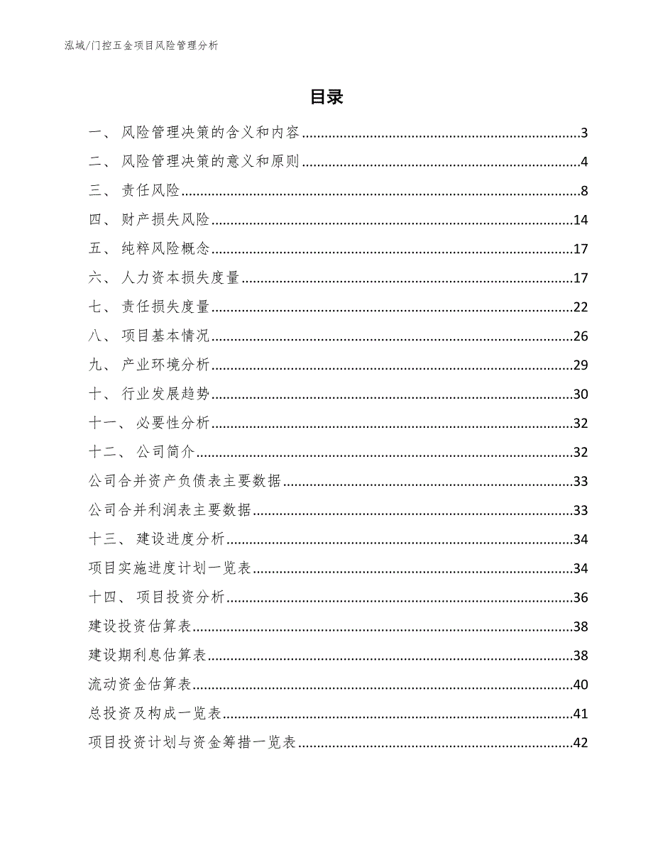 门控五金项目风险管理分析（参考）_第2页