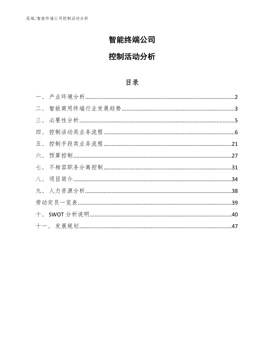 智能终端公司控制活动分析_第1页