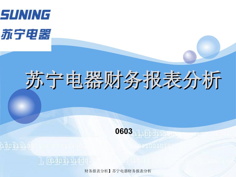 财务报表分析】苏宁电器财务报表分析课件_第1页