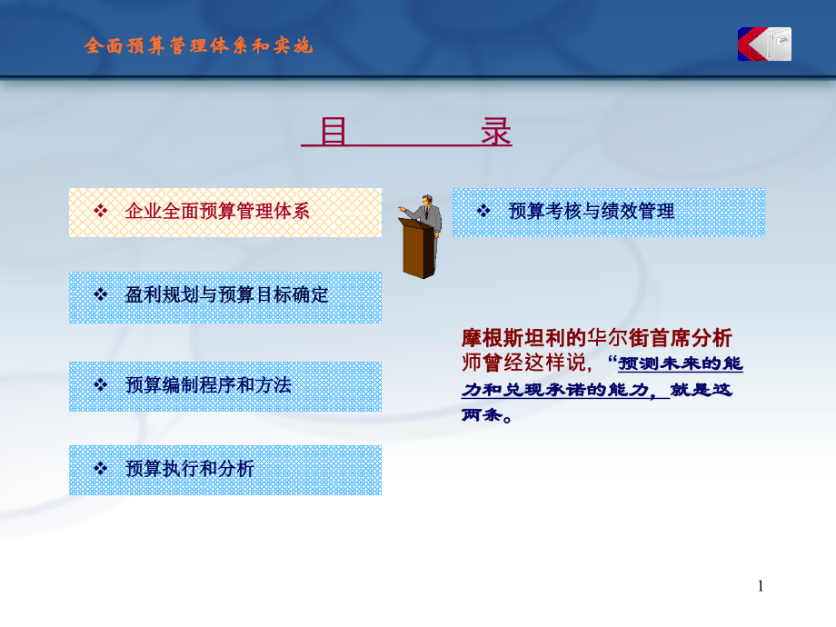 全面预算管理体系和实施课件_第1页