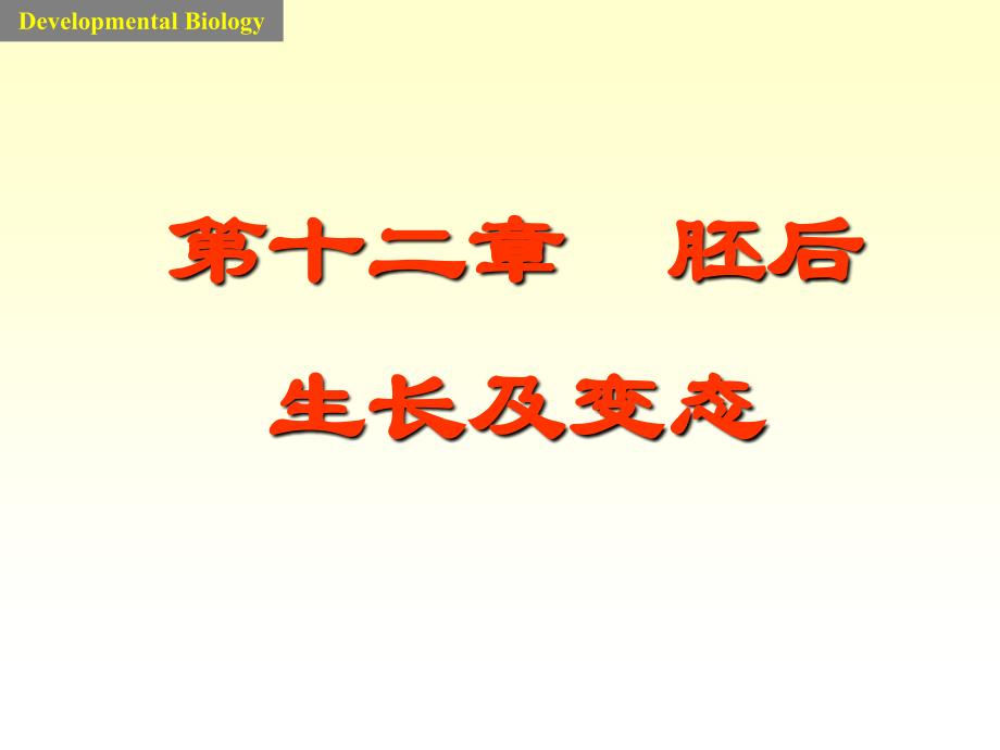 胚后生长及变态课件_第1页