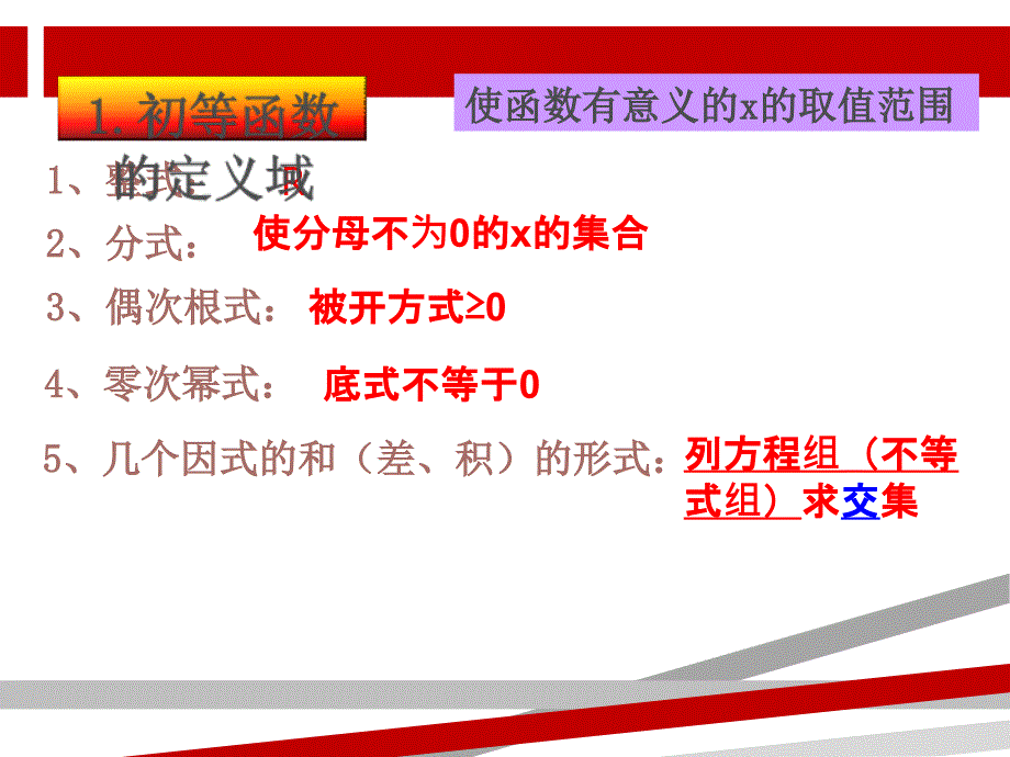 函数的定义域和值域的求法课件_第2页