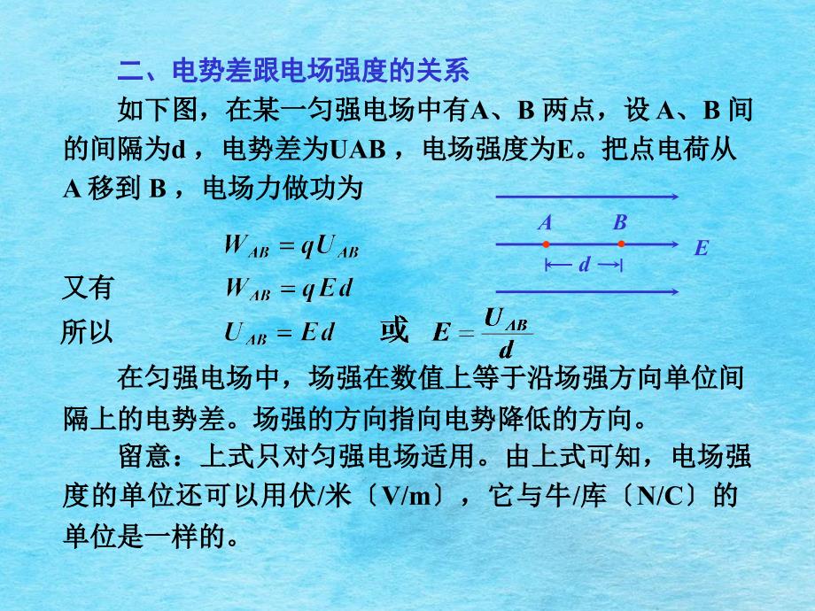 8.4等势面场强与电势差的关系ppt课件_第3页