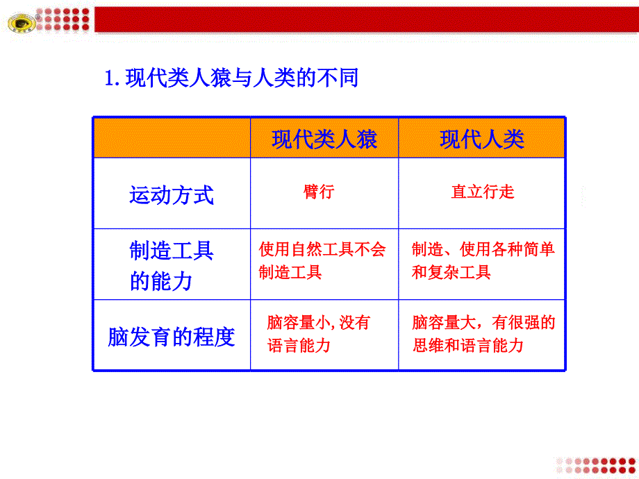 1现代类人猿与人类的不同_第1页