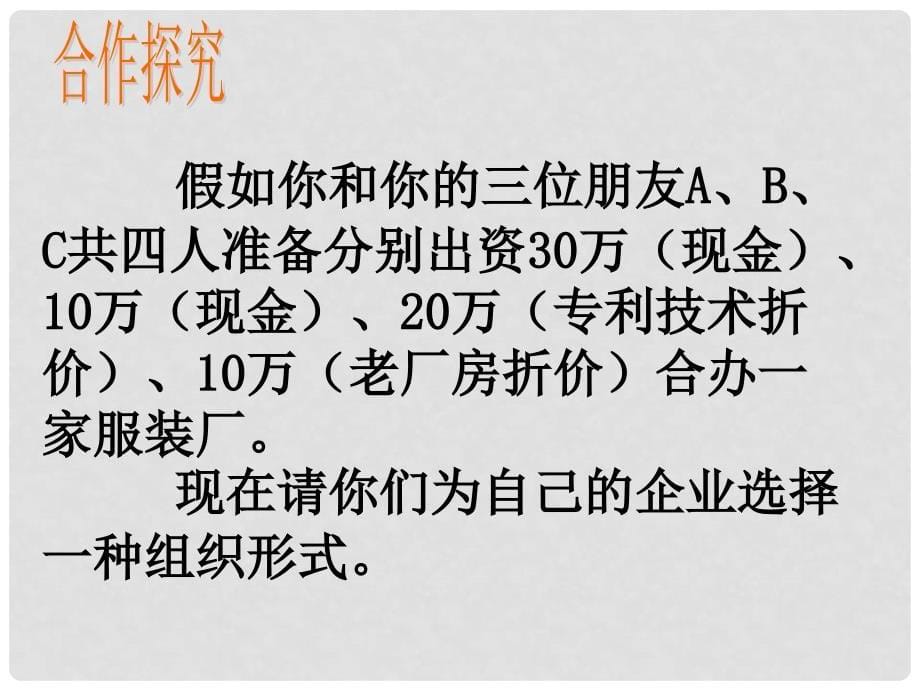 高中政治 51公司的经营课件 新人教版必修1_第5页