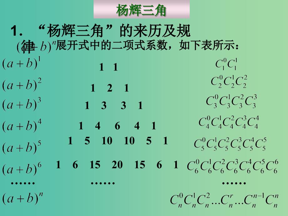 高中数学 三角与二项式系数的性质课件 新人教A版选修2-3.ppt_第3页