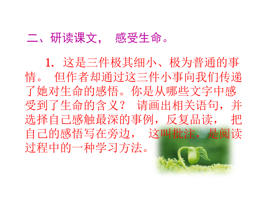 四年级下册语文课件第18课生命生命第二课时人教新课标共19张PPT_第4页