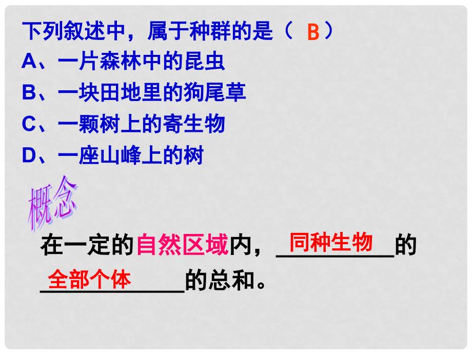 陕西省汉中市陕飞二中高中生物《种群的特征与种群数量的变化》课件 新人教版选修3_第2页