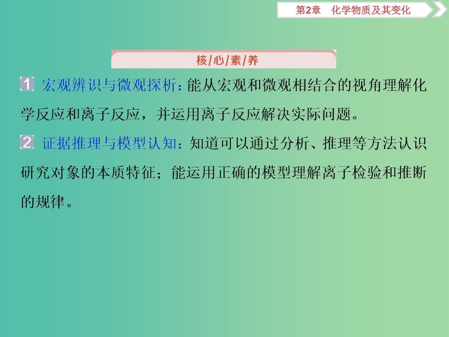 通用版2020版高考化学大一轮复习第2章化学物质及其变化第7讲离子共存物质的检验和推断课件新人教版.ppt_第3页