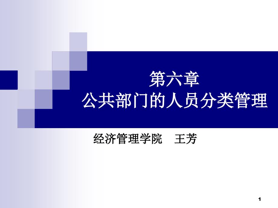 六、公共部门的人员分类管理课件_第1页