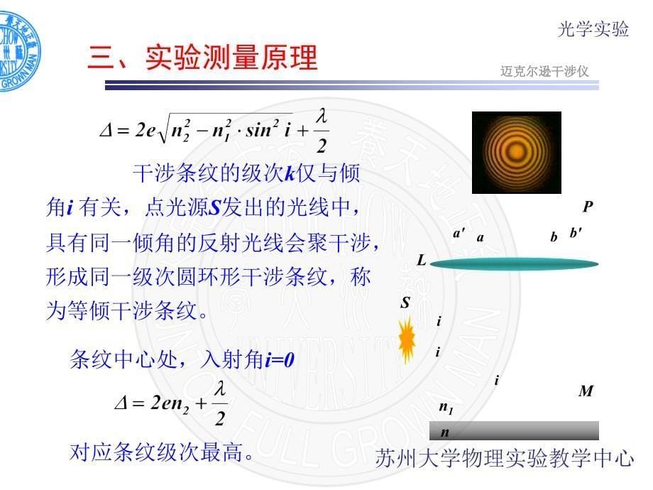 迈克尔逊干涉仪的调节与使用PPT课件_第5页