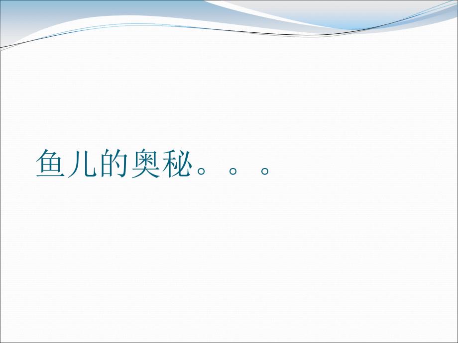 鱼儿的奥秘-课件.ppt_第1页