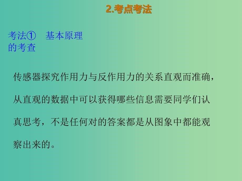 2019版高考物理总复习 演示实验 15-1-3 探究作用力与反作用力的关系课件.ppt_第5页