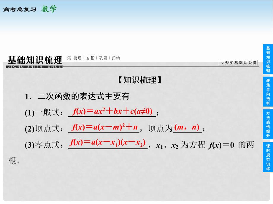 高考数学总复习 24 二次函数课件 苏教版_第2页