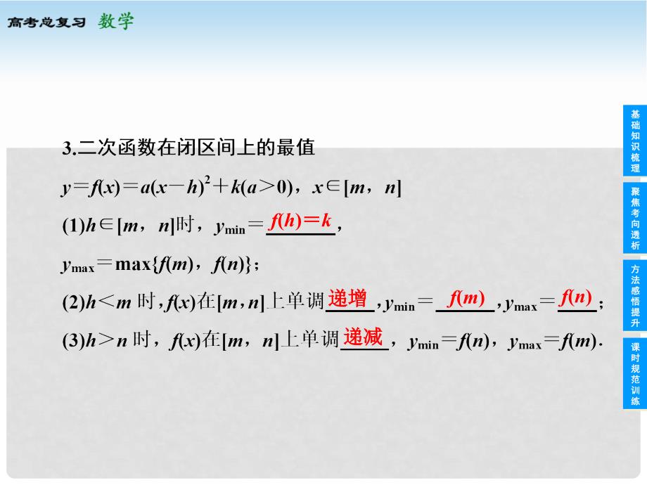 高考数学总复习 24 二次函数课件 苏教版_第4页