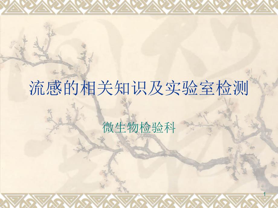 流感的相关知识及实验室检测ppt课件_第1页