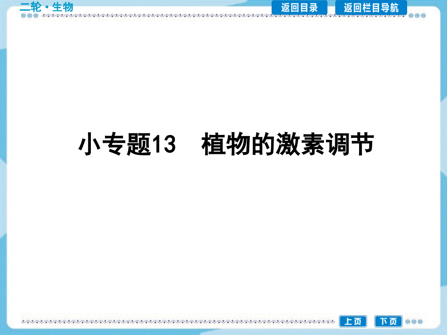 小专题13植物的激素调节_第1页
