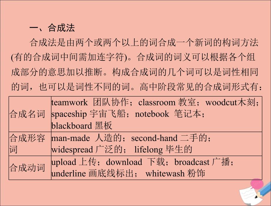 2020年高考英语一轮复习 第二部分 第十二讲 构词法课件_第3页