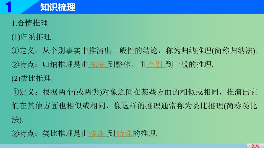 高考数学一轮复习 第十三章 推理与证明、算法、复数 13.1 合情推理与演绎推理课件 理.ppt_第4页