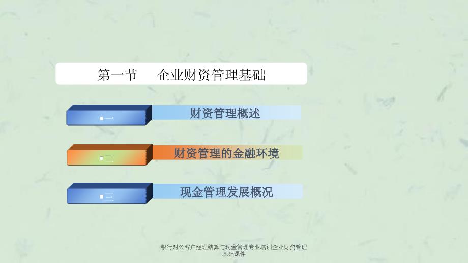 银行对公客户经理结算与现金管理专业培训企业财资管理基础课件_第3页