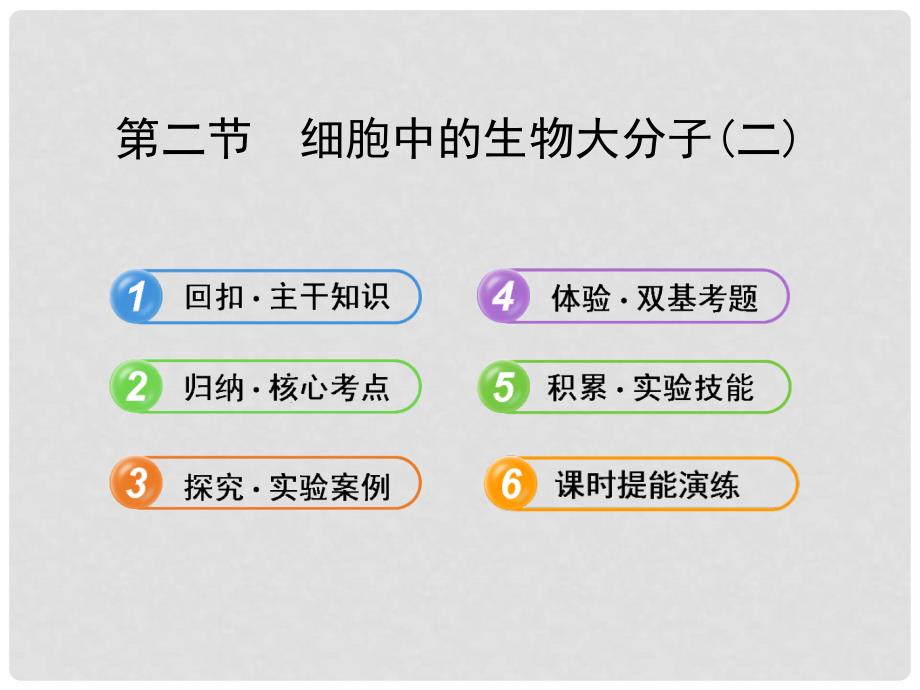 高中生物 1.2.2细胞中的生物大分子(二)课件 苏教版必修1_第1页