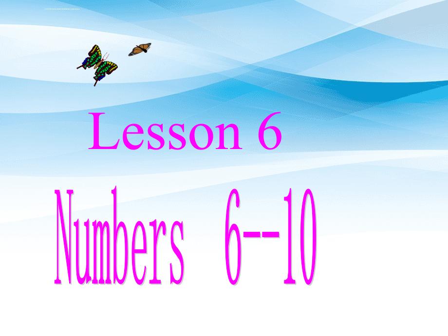 三年级英语上册Lesson6Numbers610课件2新版冀教版_第1页