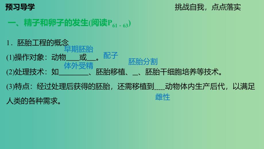 高中生物 专题三 胚胎工程 3.1 体内受精和早期胚胎发育课件 新人教版选修3.ppt_第3页