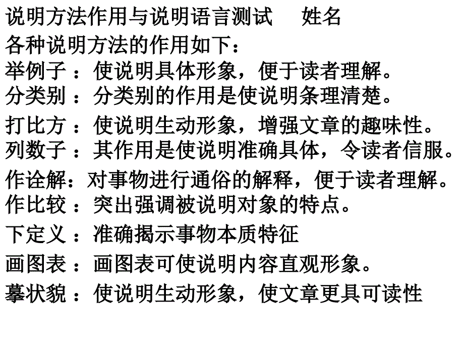 说明方法的作用与说明文语言训练_第1页