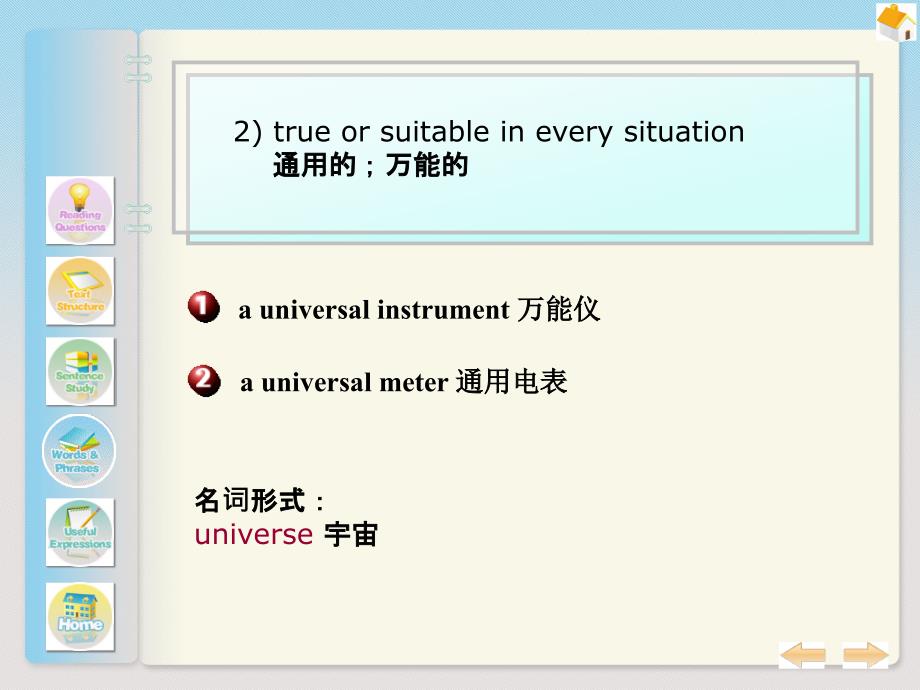 新编大学英语4教学课件：第一课课件(词汇)_第3页