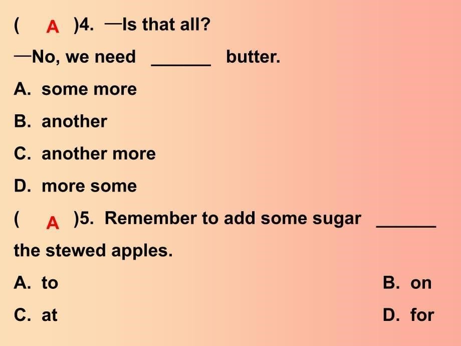 八年级英语上册Unit8Howdoyoumakeabananamilkshake课后作业课件新版人教新目标版.ppt_第5页