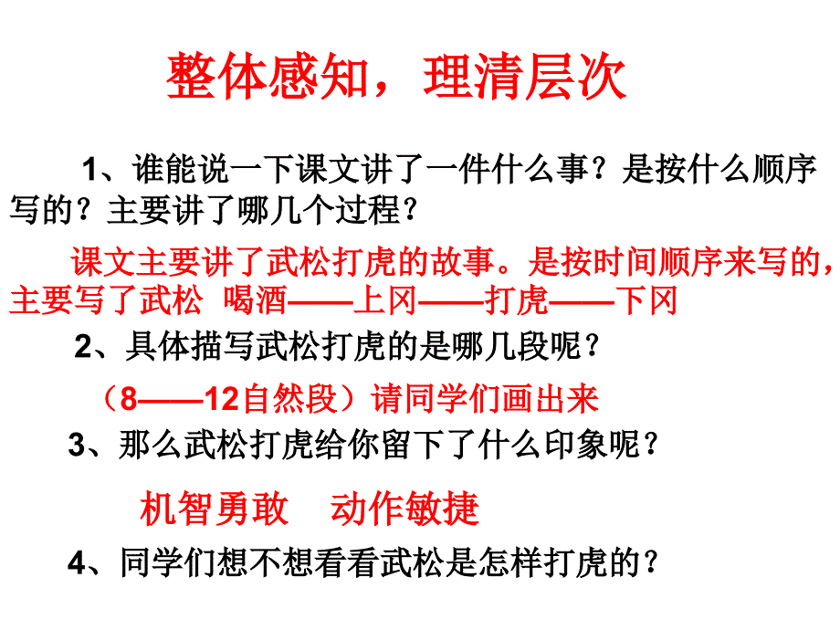 五年级语文下册第五组20景阳冈第一课时课件_第4页