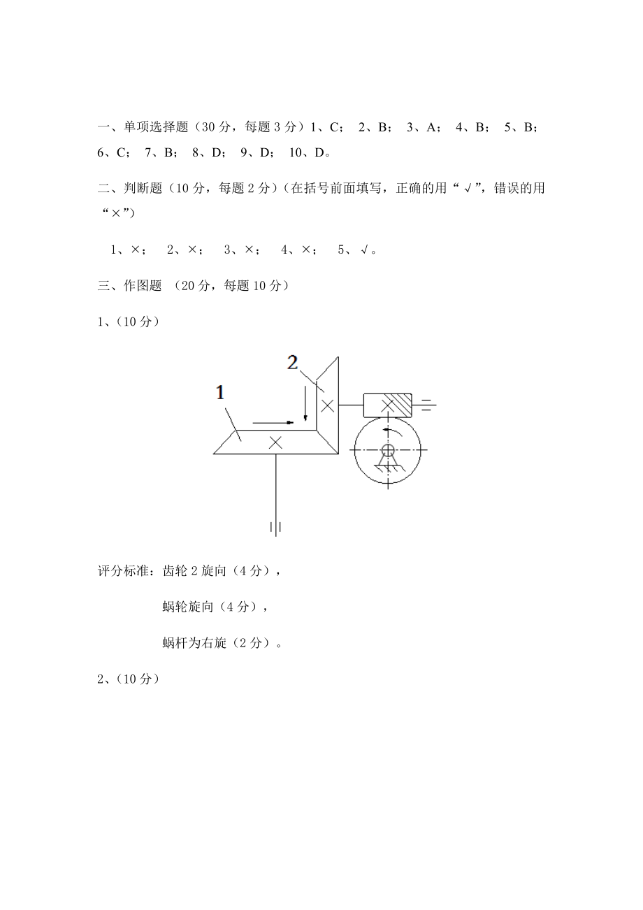 机械设计基础A中国计量学院08年试卷_第4页